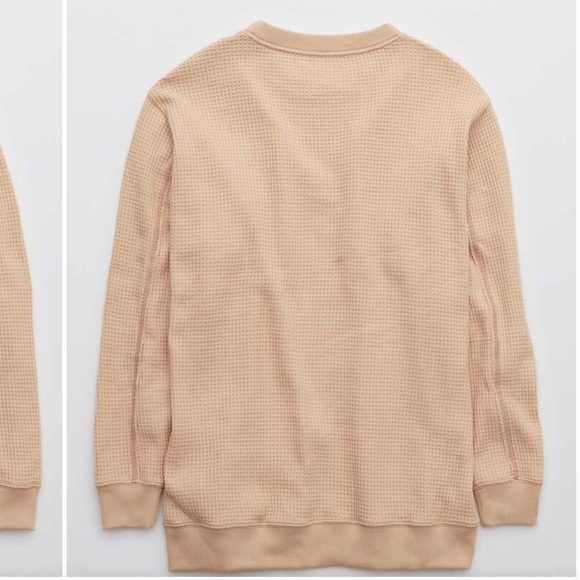Aerie Waffle Crew Neck Sweatshirt - Picture 3 of 12